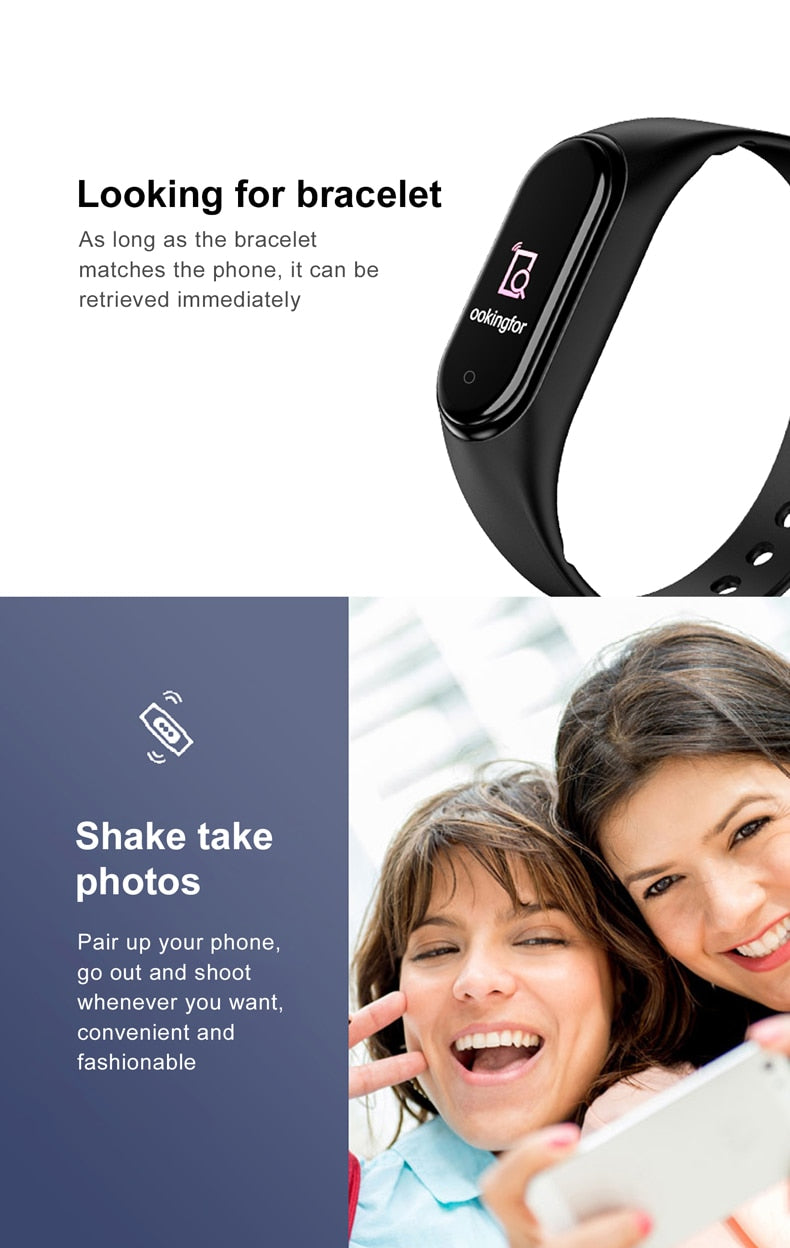 Smart Bracelet Fitness Tracker Waterproof Heart Rate Blood Pressure Fitness Bracelet Smart Watch