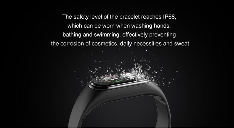 Smart Bracelet Fitness Tracker  Waterproof Heart Rate Blood Pressure Fitness Bracelet Smart Watch