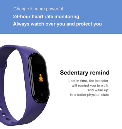 Smart Bracelet Fitness Tracker  Waterproof Heart Rate Blood Pressure Fitness Bracelet Smart Watch