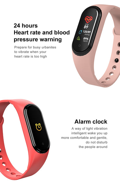 Smart Bracelet Fitness Tracker  Waterproof Heart Rate Blood Pressure Fitness Bracelet Smart Watch
