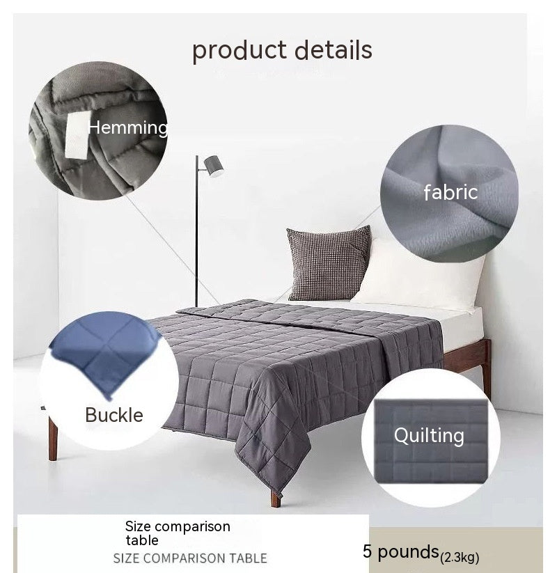 Gravity Weighted Pure Cotton Blanket Household