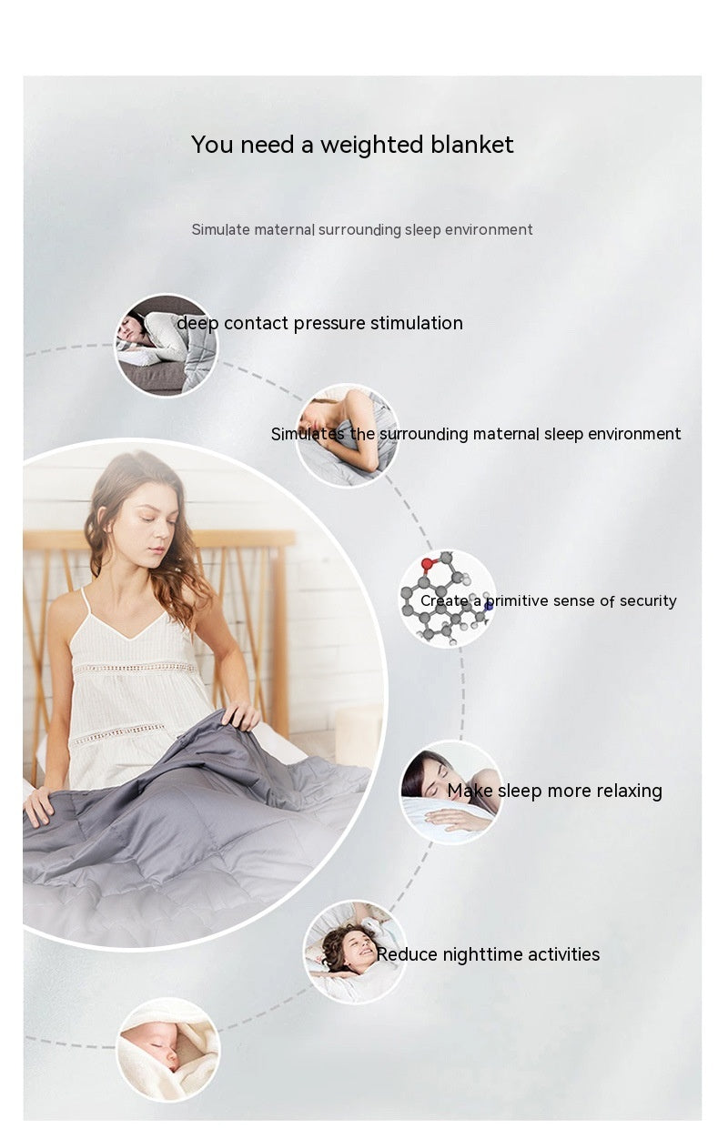 Gravity Weighted Pure Cotton Blanket Household